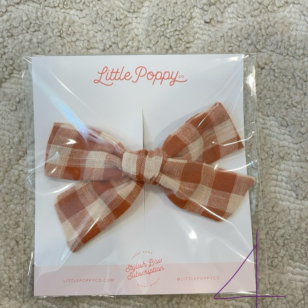 Little Poppy Co oversized gingham checkered tan brown orange beige
